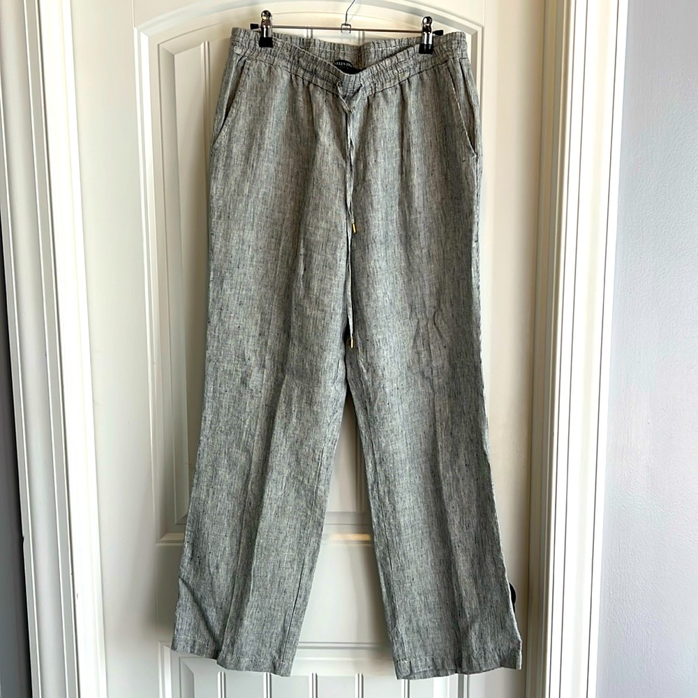 Black and white lines pants, size medium EUC